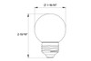 Decorative LED Filament Globe Lamp, G16.5, Frosted, Generation 4, E26 Base, Dimmable, Title 24