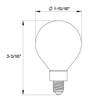 Decorative LED Filament Globe Lamp, G16.5, Clear, Filament LED Gen 4, E26 Base, Dimmable