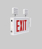 Exit Combo | Steel | Chicago Compliant | Style 1 | White Color | Single Facing | Red Lettering | 6500K Dual Heads | Surf - alternate image 2