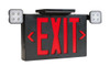 Exit Combo | Thermo Plastic | Style 2 | Black Color | Single or Double Facing | Red or Green Switchable Lettering | 6500 - alternate image 2