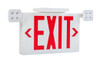 Exit Combo | Thermo Plastic | Style 2 | White Color | Single or Double Facing | Red or Green Switchable Lettering | 6500 - alternate image 2