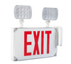 Exit Combo | Thermo Plastic | Style 3 | Wet Rated | White Color | Single or Double Facing | Red Lettering | 6500K Dual H - alternate image 2