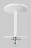 Canopy Cover Feed Kit for Exit Signs | J-Box Mount | 5" Round | White | Includes 6in & 18in Rigid 3 / 8 IPS Stems, 24in - main product image