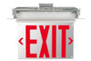Exit Sign | Edge Lit | NYC Compliant | Style 1 | White Color | Single or Double Facing | Red Lettering | Recessed Mount - main product image