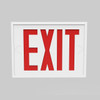 Exit Sign | Steel | NYC Compliant | Style 1 | White Color | Single Facing | Red Lettering| Surface Mount | 120-277 Vac I - alternate image 2