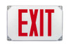 Exit Sign | Thermo Plastic | Style 2 | Wet Rated | White Color | Single or Double Facing | Red Lettering | Surface Mount - main product image