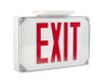 Exit Sign | Thermo Plastic | Style 2 | Wet Rated | White Color | Single or Double Facing | Red Lettering | Surface Mount - alternate image 2