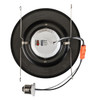 5” / 6" Circular LED Residential Retrofit | Black Trim | Power Select 14 / 10 / 8W | Color Select 2700 / 3000 / 3500 / 4 - alternate image 2