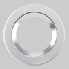 4in Hazy Chrome Reflector with White Flange Trim for Commercial Downlights - main product image