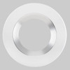6in Hazy Chrome Reflector with White Flange Trim for Commercial Downlights - main product image