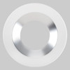 8in Hazy Chrome Reflector with White Flange Trim for Commercial Downlights - main product image