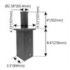 4" Square Pole Mount Bracket, 2-3/8" O.D. Vertical Tenon, Dark Bronze, Max EPA 0.3