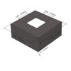 Straight Square Steel Pole Install Base Shield, 5" Square, Dark Bronze