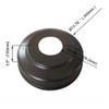 Straight Round Steel Pole Install Base Shield, 3" opening, Dark Bronze finish