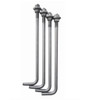 Anchor Bolt Kit, 4 pcs, w/ Positioning Plate, for 30 ft Square/Round Poles