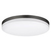 Halco Flushmount Slim Drum Fixture, 11", Color Selectable 2700K-5000K, Brushed Nickel|Black, 120V, Microwave Motion Sensor