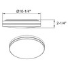 Halco Flushmount Slim Drum Fixture, 11", Color Selectable 2700K-5000K, Brushed Nickel|Black, 120V, Microwave Motion Sensor