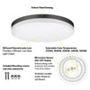 Halco Flushmount Slim Drum Fixture, 11", Color Selectable 2700K-5000K, Brushed Nickel|Black, 120V, Microwave Motion Sensor