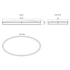 Flushmount Oval Double Ring, 32", Color Selectable 2700K/3000K/3500K/4000K/5000K, Brushed Nickel, 120V, Triac Dimming