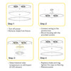 Flushmount Oval Double Ring, 32", Color Selectable 2700K/3000K/3500K/4000K/5000K, Brushed Nickel, 120V, Triac Dimming