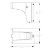 Halco ProLED SekTor Straight Arm Quick Mount, White, for 100W-300W products