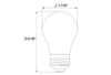 Decorative LED Filament A15 Lamp, 5W, Frosted, Gen 4 Filament LED, E26 Base, Dimmable