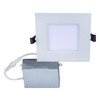 Topaz Southwire 4" Square Slim Fit Recessed Downlight, 9W, 5CCT Selectable, White Finish