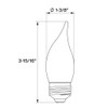 Decorative LED Filament CA11 Lamp, 6W, Frosted, Gen 4 Filament LED, 2700K|3000K|5000K, E26 Base, Dimmable, Title 24