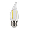 Decorative LED Filament CA11 Lamp, 3W, Clear, Filament LED Gen 4, E26 Base, Dimmable