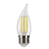 Decorative LED Filament CA11 Lamp, Lumen Selectable, Clear, Filament LED Gen 4, E26 Base, Dimmable