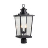 Fullman 2-Light Outdoor Light, 2-Light, Clear Glass, Black Finish