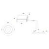 Lum-Tech FRG Series 4" Floating Round Gimbal, 13W, 1200lm, 120-277V, 5CCT, Black Trim, 40° Beam, 0-10V/Triac Dimming