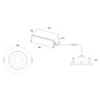Lum-Tech FRG Series Floating Round Gimbal, 3.5", 10W, 850lm, 120-277V, 5CCT, White Trim, Triac or 0-10V Dimmable, 40° Beam, LTG-01020