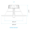 Lum-Tech Lighting LT23982, 8", 50W/65W/80W, 5000/6500/8000 lm, 2700K/3000K/3500K/4000K/5000K, 120-277V, TRIAC/0-10V, CRI 90, 80° flood