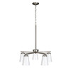 Craydon Chandelier, 5-Light, Clear Glass, Black|Brushed Nickel|Aged Brass