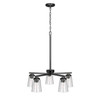 Craydon Chandelier, 5-Light, Clear Glass, Black|Brushed Nickel|Aged Brass