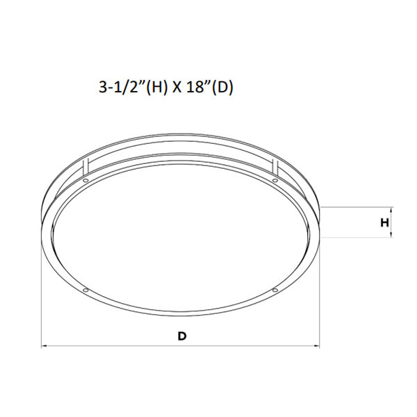 18-Inch 30 Watt LED Drum Fixture, 30K