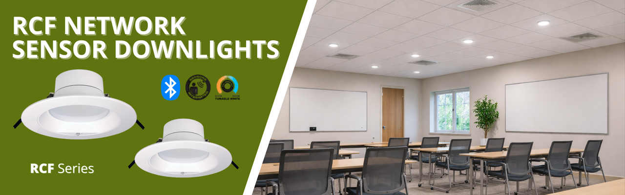 MaxLite RCF Network Sensor Downlights: Integrated Sensor Recessed Lighting for Commercial Project