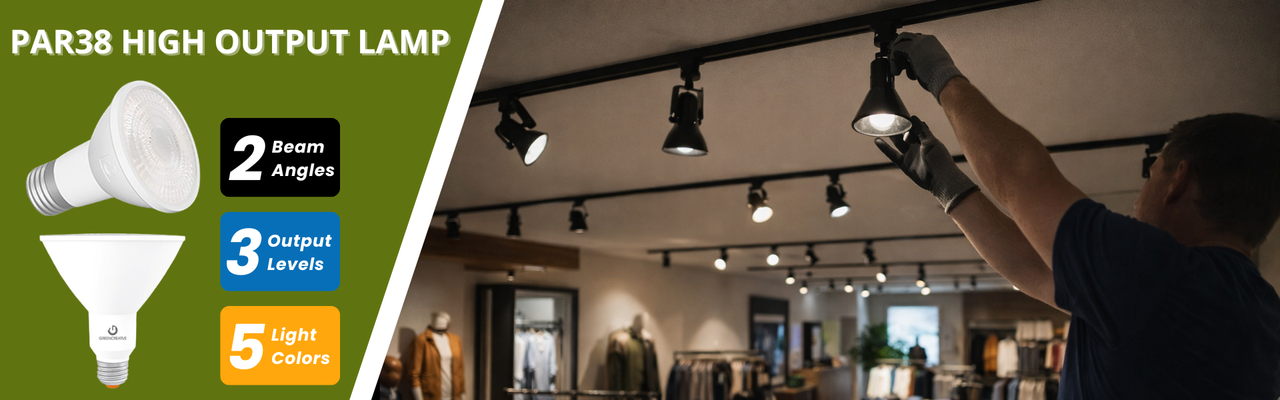 High-Output PAR38 LED Lamps for Relamping and Field Adjustments