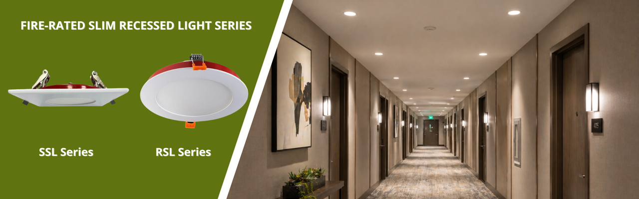 Fire-Rated Slim Recessed Light Series (RSL & SSL)