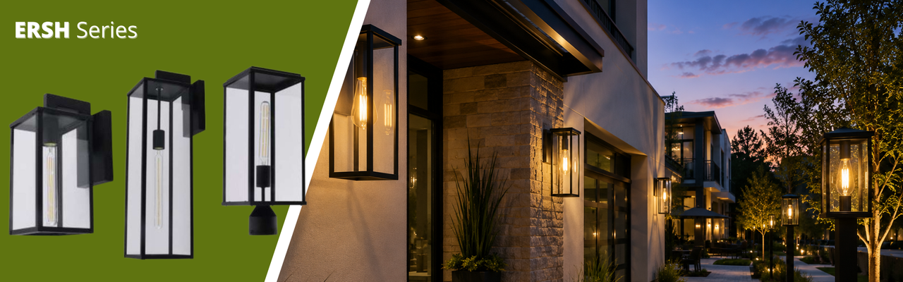 Westgate ERSH Series: Outdoor E26 Glass Wall Sconces and Post Tops