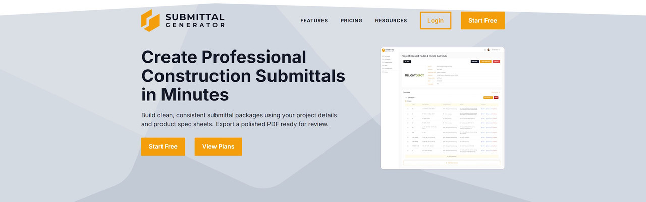 Introducing SubmittalGenerator: A Faster Way to Build Professional Construction Submittals