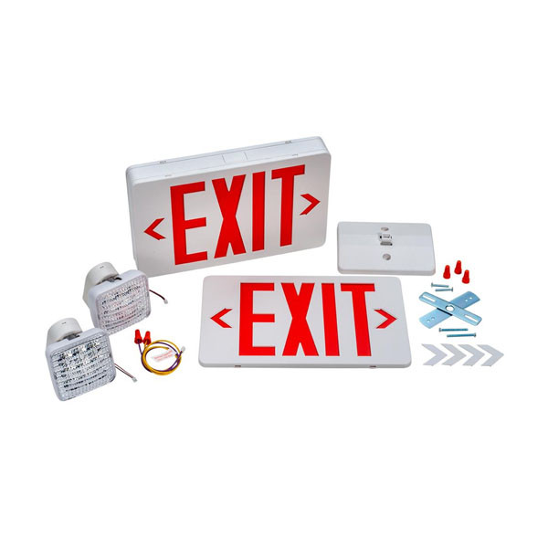 3.5 Watt Red Exit & Emergency Combo - Remote Capable