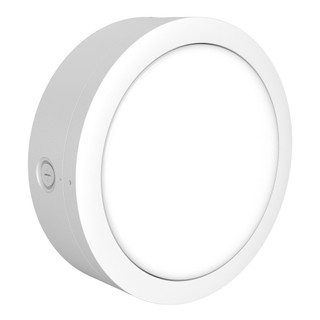 LED 14in Round Flat Bulkhead 36/48/60W 30/40/50K Photocell, Wht