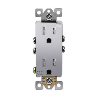Enerlites 15A Decorator Residential Grade-Resistant Duplex Receptacle