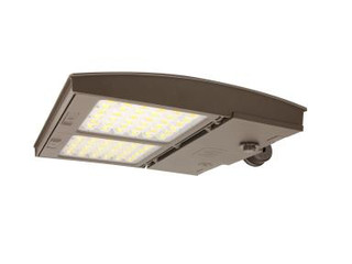 M Series, Type 3 Medium Optics, Wattage Selectable 100/75/55W, 3000/4000/5000K, Dark Bronze, Upper half knuckle