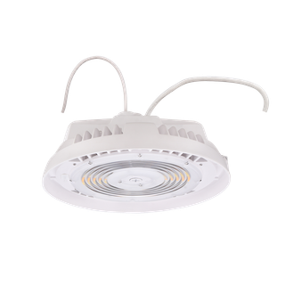 EiKO HBX3 Premium Round High Bay, PowerSet 150/130/100/80W, FieldCCeT Selectable 4000K/5000K, 120-347V, White
