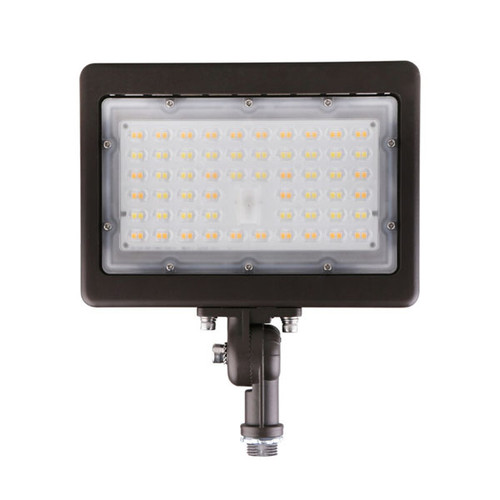 50 Watt LED Slim Flood Light Fixture with Knuckle Mount - CCT Adjustable