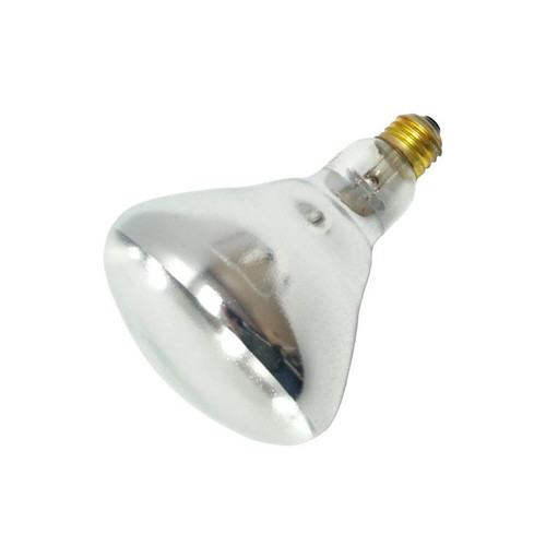 250 Watt BR40 Clear Heat Bulb Incandescent, E26 Medium Base