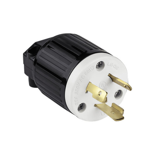 Industrial Grade Locking Plug, 20 A, L6-20P